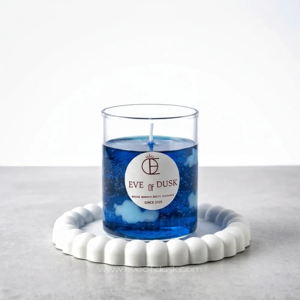 [gc_0001] Blue Sky Candle (Aqua)