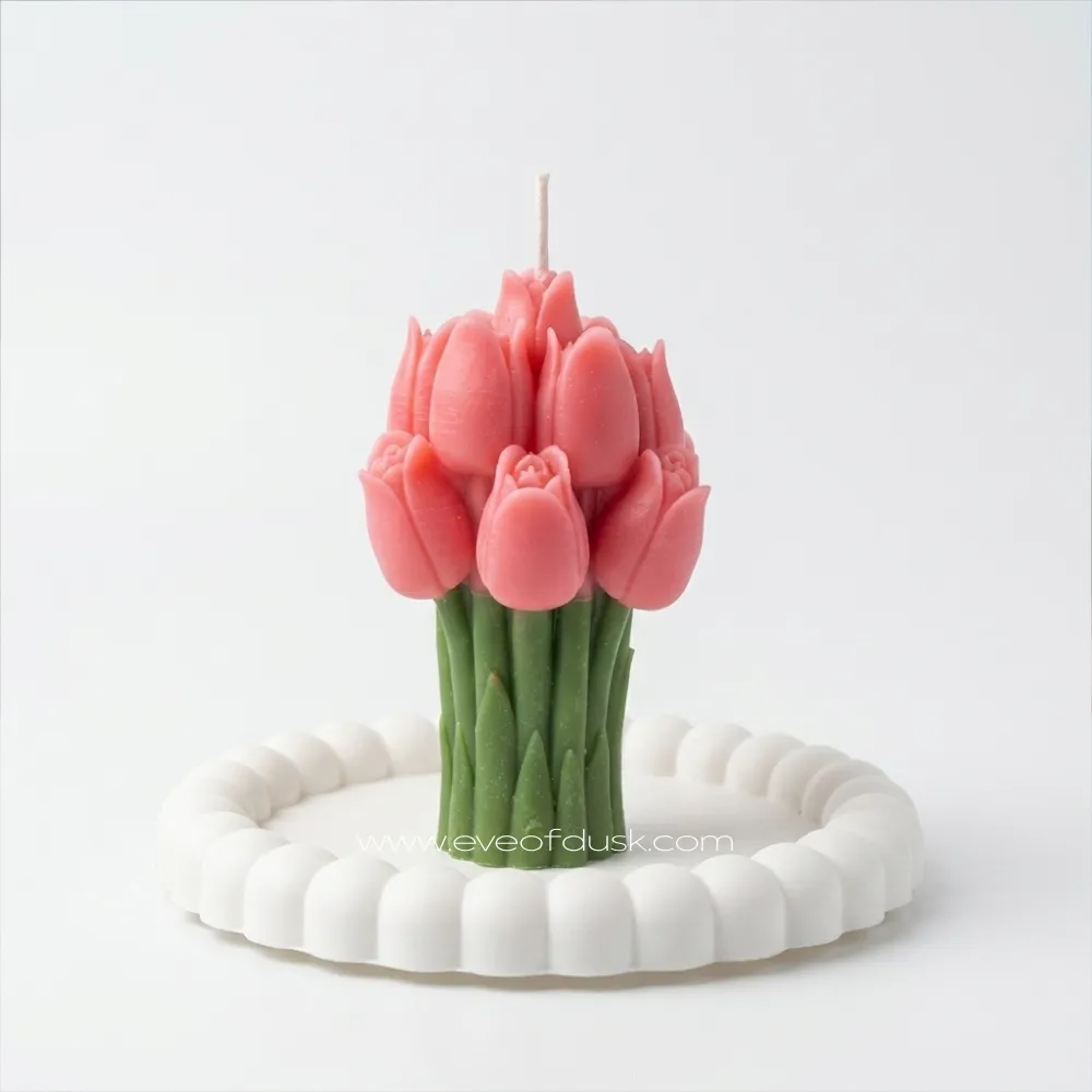[mc_0001] Tulip Candle (Pink, Night Queen)