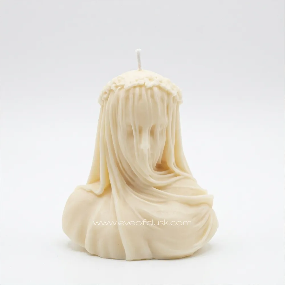 [mc_0007] Veiled Grace Candle (Rose)